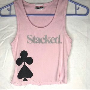 90’s cropped and distressed tank top